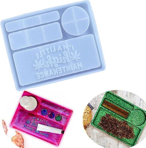 Resin Molds for Resin and Resin Rolling Tray Mold Large Silicone Tray Mold for Jewelry Holder Cosmetics Silicone in Kuwait