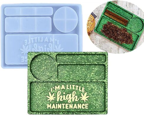 Resin Molds for Resin and Resin Rolling Tray Mold Large Silicone Tray Mold for Jewelry Holder Cosmetics Silicone in Kuwait