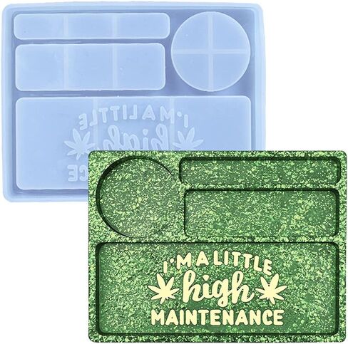 Resin Molds for Resin and Resin Rolling Tray Mold Large Silicone Tray Mold for Jewelry Holder Cosmetics Silicone in Kuwait