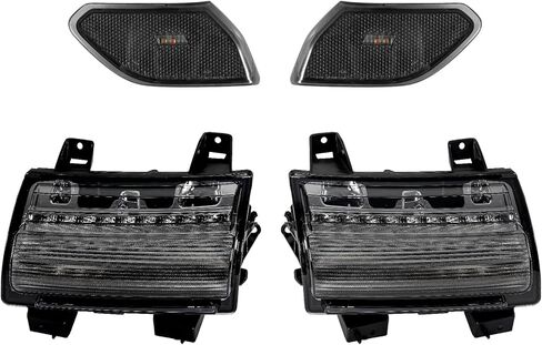 GearUp Sequential Flashing Turn Signal Lamp & Side Marker Light for Jeep Wrangler JL 2018-2023 & Gladiator JT OE Dula Halogen Smoke Lens Fender Lights(Not Fit JL Sport, JLU & Willys) in Kuwait