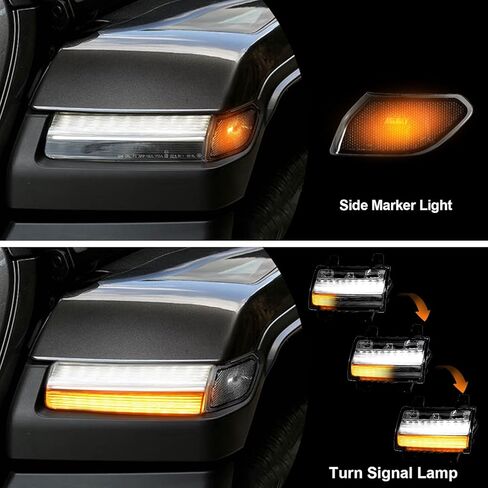 GearUp Sequential Flashing Turn Signal Lamp & Side Marker Light for Jeep Wrangler JL 2018-2023 & Gladiator JT OE Dula Halogen Smoke Lens Fender Lights(Not Fit JL Sport, JLU & Willys) in Kuwait