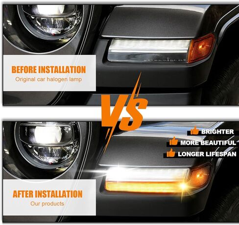 GearUp Sequential Flashing Turn Signal Lamp & Side Marker Light for Jeep Wrangler JL 2018-2023 & Gladiator JT OE Dula Halogen Smoke Lens Fender Lights(Not Fit JL Sport, JLU & Willys) in Kuwait