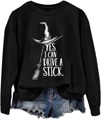 Yes I Can Drive A Stick Sweatshirt Yes I Can Drive A Stick Shirt Graphic Sweatshirts For Women in Saudi Arabia
