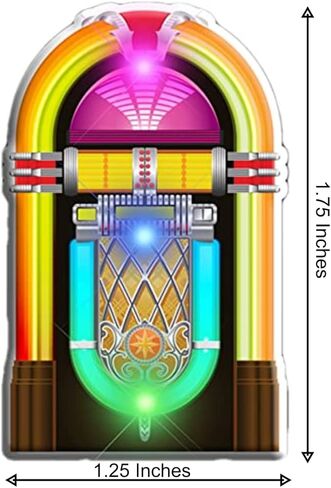 1950's Jukebox Flashing Body Light Lapel Pins with 1 Pink, 1 Blue, 1 Green LED's in Kuwait