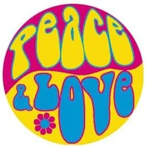 Peace & Love Hippie Anti-War Love Not War Throwback Retro Button Badge Pin in Saudi Arabia