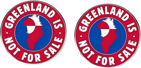 2 Greenland not for sale lapel pins, Greenland flag polar bear alloy badge in Kuwait