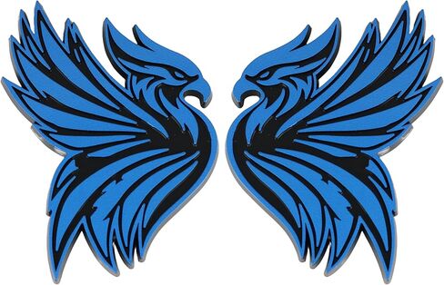 Phoenix Emblem 3D Bird Badge, Custom Car Decal Sticker – Durable Exterior Trunk, Hood, Fender for Car, Truck, SUV (Set of 2) (Red) in Saudi Arabia