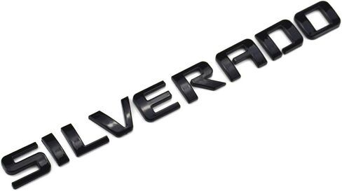 Aimoll 1pc Replacement for Silverado Nameplate Letter Emblem,Badge 3D Emblem for 1500HD (Black) in Saudi Arabia