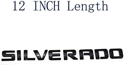 Aimoll 1pc Replacement for Silverado Nameplate Letter Emblem,Badge 3D Emblem for 1500HD (Black) in Saudi Arabia