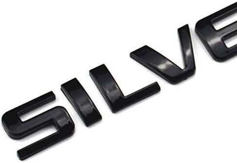 Aimoll 1pc Replacement for Silverado Nameplate Letter Emblem,Badge 3D Emblem for 1500HD (Black) in Saudi Arabia