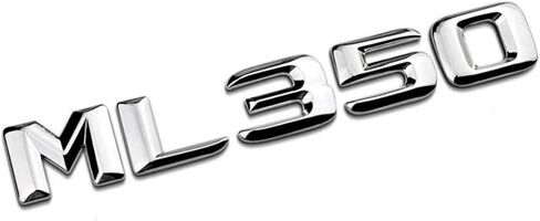 Chrome Shiny Silver ML 350" Car Trunk Rear Letters Word Badge Emblem Letter Decal Sticker for ML Class ML350 in Saudi Arabia