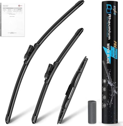 Pack of 3 Wiper Blades 24"+17"+13"; Lab Tested 500K Endurance & High/Low Temp; Optimized Pressure; Specific for GMC Terrain 2010-2017; Chevrolet Equinox 2010-2017 in Saudi Arabia