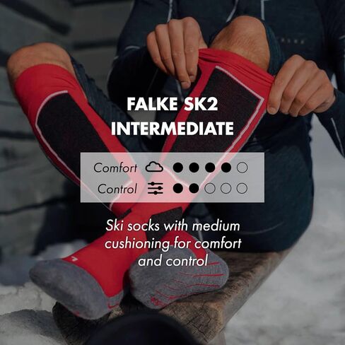 جوارب FALKE للرجال للتزلج SK2 Cashmere، من صوف ميرينو، المزيد من الألوان، زوج واحد in Kuwait
