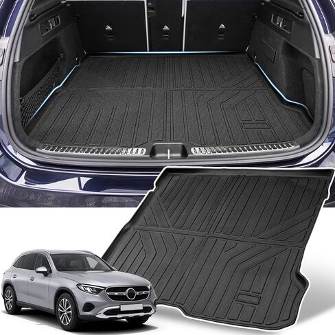 Cargo Mat for Mercedes Benz GLC 2023-2024 2025(Not for Coupe) GLC300/GLC300e/GLC43 AMG,All Weather TPE Trunk Mat,Anti-Slip Car Cargo Liners for Mercedes Benz GLC Accessories in Kuwait