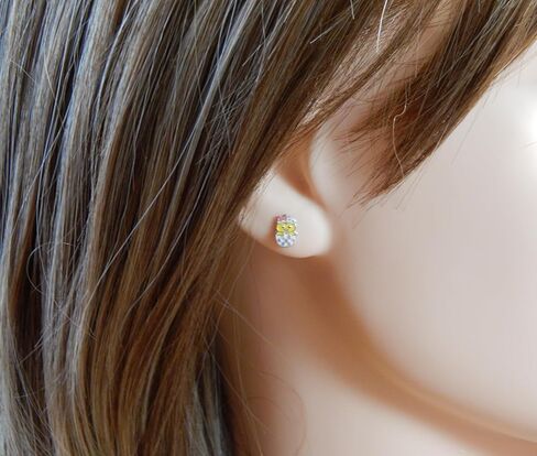 ICYROSE Solid 925 Sterling Silver Pastel colors Easter Egg Stud Earrings (Hypoallergenic nickel free) 9693 (yellow peeps) in Saudi Arabia