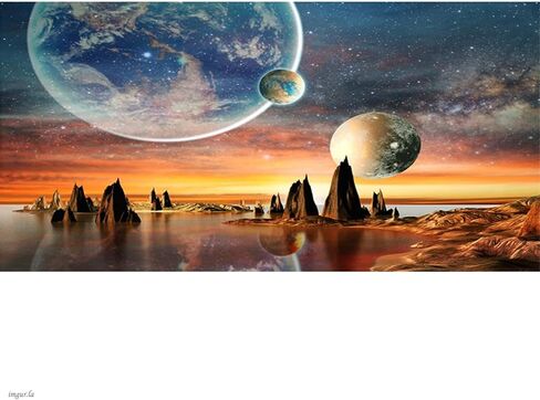 AWERT 24x12 inches Galaxy Aquarium Background Space Theme View of The Planets from Earth Fish Tank Background Hot Desert Terrarium Background in Kuwait