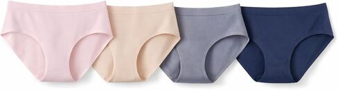 RUWE Seamless Women's No Show Panties, Ultra Thin Ice silk Bikini Underwear, 4 pack (Light Pink, Nude, Gray, Dark Blue) in Saudi Arabia
