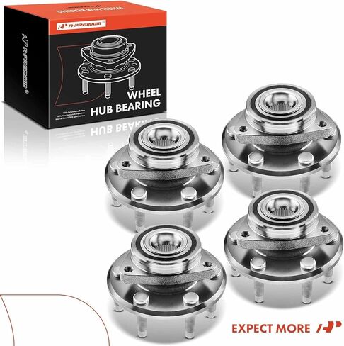 A-Premium 4 × محمل العجلات ومجموعة المحور، مناسب لـ Buick Enclave 08-17، Chevy Traverse 09-07، GMC Acadia 07-16، Saturn Outlook 07-10، مع 6 عروة وحلقة مغناطيسية ABS in Saudi Arabia
