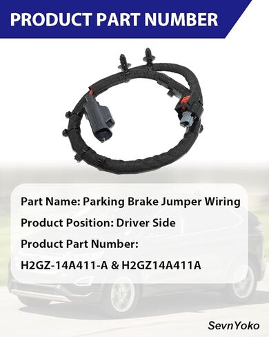 H2GZ-14A411-A Parking Brake Jumper Wiring Harness for Ford Edge 2017-2024 | Driver Side Jumper Wiring H2GZ14A411A | Rear Electronic Brake Cable Connector Assembly in Kuwait