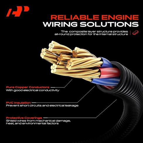 A-Premium Engine Wiring Harness Compatible with 2006-2015 LS3 LS2 6.2L, Standalone Harness T56 58X TR6060 in Saudi Arabia