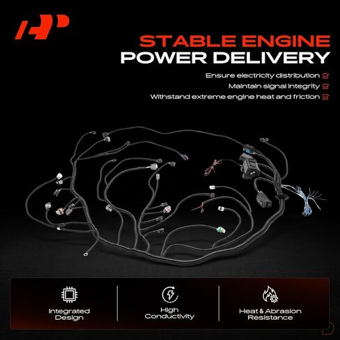 A-Premium Engine Wiring Harness Compatible with 2006-2015 LS3 LS2 6.2L, Standalone Harness T56 58X TR6060 in Saudi Arabia