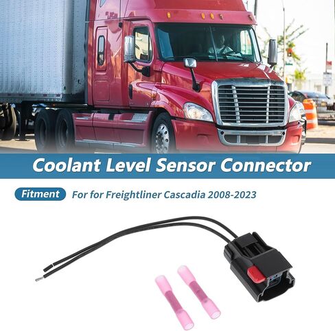 Coolant Level Sensor Connector for Freightliner Cascadia 2008-2023 9245205/0662384002 2 Pin Connector Pigtail for Coolant Level Sensor W/Heat Shrinks Set Coolant System Sensor Co in Saudi Arabia