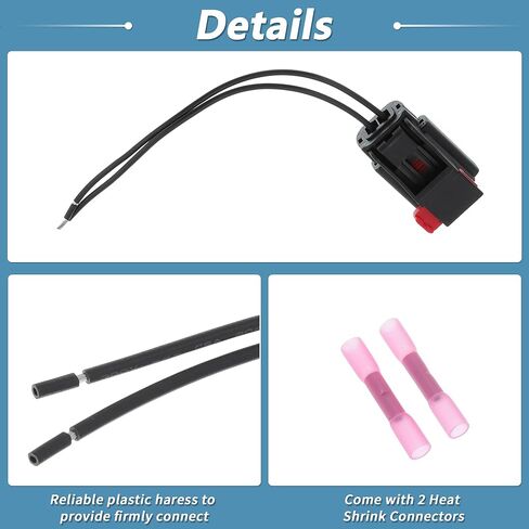 Coolant Level Sensor Connector for Freightliner Cascadia 2008-2023 9245205/0662384002 2 Pin Connector Pigtail for Coolant Level Sensor W/Heat Shrinks Set Coolant System Sensor Co in Saudi Arabia