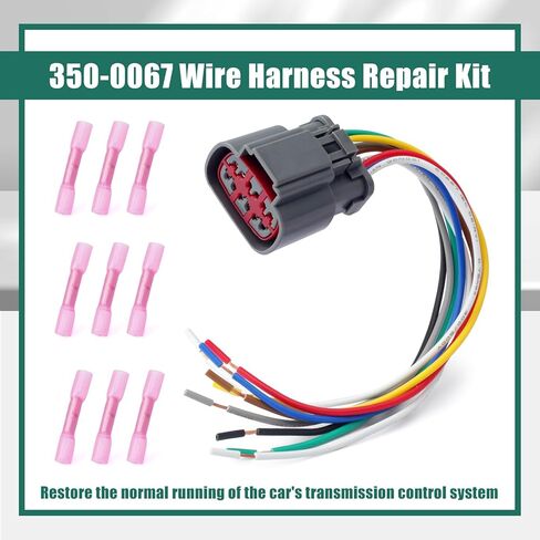 YUXIVCNE 350-0067 Transmission Solenoid Wire Harness Repair Kit Compatible with Ford E4OD 4R100 Model 1995 1996 1997 1998 1999 2000 2001 2002 2003 2004 2005 2006 2007, Replace 3U2Z-14S411-VCA in Saudi Arabia