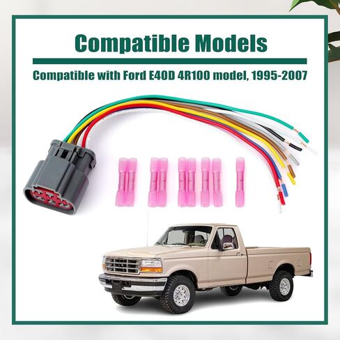 YUXIVCNE 350-0067 Transmission Solenoid Wire Harness Repair Kit Compatible with Ford E4OD 4R100 Model 1995 1996 1997 1998 1999 2000 2001 2002 2003 2004 2005 2006 2007, Replace 3U2Z-14S411-VCA in Saudi Arabia
