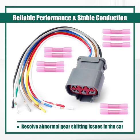 YUXIVCNE 350-0067 Transmission Solenoid Wire Harness Repair Kit Compatible with Ford E4OD 4R100 Model 1995 1996 1997 1998 1999 2000 2001 2002 2003 2004 2005 2006 2007, Replace 3U2Z-14S411-VCA in Saudi Arabia