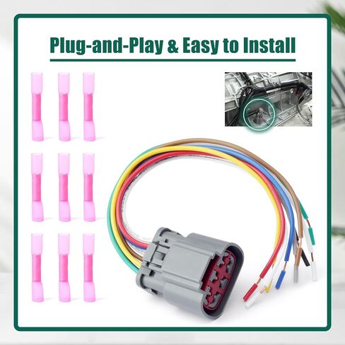 YUXIVCNE 350-0067 Transmission Solenoid Wire Harness Repair Kit Compatible with Ford E4OD 4R100 Model 1995 1996 1997 1998 1999 2000 2001 2002 2003 2004 2005 2006 2007, Replace 3U2Z-14S411-VCA in Saudi Arabia