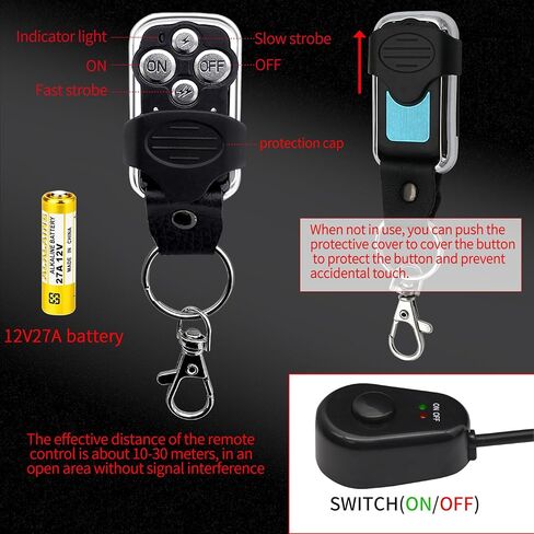 شريط إضاءة LED للقيادة، مجموعة أدوات التحكم عن بعد، كابل شديد التحمل 1Lead12AWG، DC12V - مفتاح تشغيل وإيقاف، مرحل الطاقة وفتيل الشفرة، متوافق مع قضبان إضاءة LED للقيادة على الطرق الوعرة in Kuwait