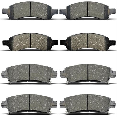 D1169 D883 Front & Rear Disc Brake Pads Kit For Buick Enclave 2008-2017,For Chevrolet Traverse 2009-2017,for Chevy SSR 2006,For GMC Acadia 2007-2016,For Saturn Outlook 2007-2010 8PCS in Kuwait