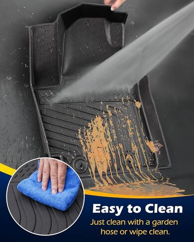 Floor Mats for Kia Soul 2014-2019: 4 PCS All Weather Cargo Liner Custom Fit for Soul (Not for Hybrid) 2014 2015 2016 2017 2018 2019, TPE Rubber Carpet Trunk Rugs Interior Protection Accessories in Kuwait