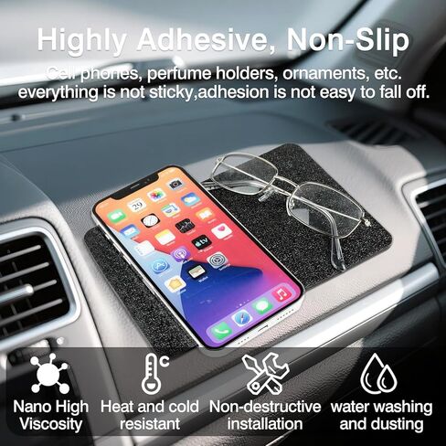 Anti-Slip Sticky Multi-Purpose Pad – 2-Pack Extra-Thick Non-Slip Cell Pad for Car, Home, Office – 6.5" x 4.5" Dashboard Grip Mat in Kuwait