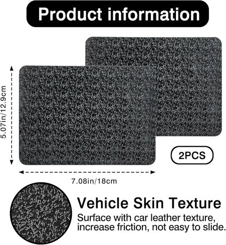 Anti-Slip Sticky Multi-Purpose Pad – 2-Pack Extra-Thick Non-Slip Cell Pad for Car, Home, Office – 6.5" x 4.5" Dashboard Grip Mat in Kuwait
