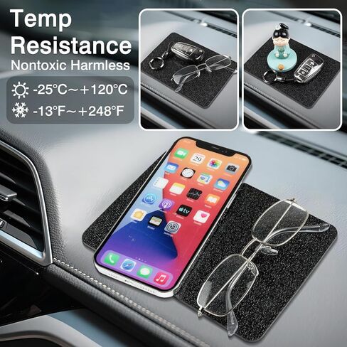 Anti-Slip Sticky Multi-Purpose Pad – 2-Pack Extra-Thick Non-Slip Cell Pad for Car, Home, Office – 6.5" x 4.5" Dashboard Grip Mat in Kuwait