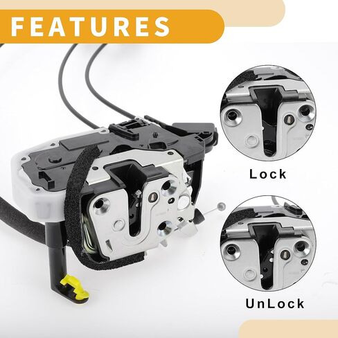 محرك قفل الباب الكهربائي المحرك الأمامي الأيسر للسائق مزلاج الباب الجانبي المحرك لنيسان 370Z 2009-2020 مع كابل in Kuwait