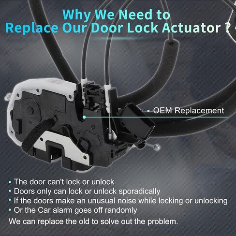 محرك قفل الباب الكهربائي المحرك الأمامي الأيسر للسائق مزلاج الباب الجانبي المحرك لنيسان 370Z 2009-2020 مع كابل in Kuwait