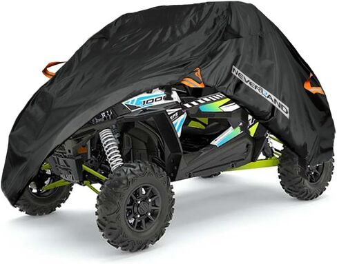 NEVERLAND UTV Covers, Waterproof Outdoor Heavy Duty UTV Cover 2-3 Seater Compatible with Polaris Ranger Yamaha Wolverine Can-Am Honda Kawasaki Teryx Textron Off Road Wildcat Black in Kuwait