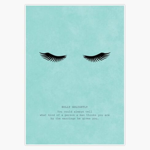Magnet Breakfast At Tiffany'S | Holly Golightly Quote Magnetic Vinyl Sticker 5" in Saudi Arabia