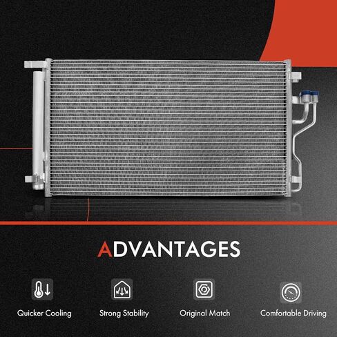 A-Premium Aluminum Radiator & AC Condenser Cooling Kit Compatible with Kia Sportage 2011-2016 & Hyundai Tucson 2010-2015, Automatic Transmission, 2-PC Set in Saudi Arabia