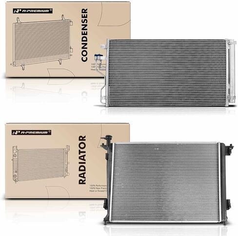 A-Premium Aluminum Radiator & AC Condenser Cooling Kit Compatible with Kia Sportage 2011-2016 & Hyundai Tucson 2010-2015, Automatic Transmission, 2-PC Set in Saudi Arabia