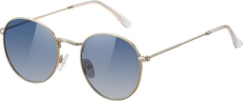 Round Sunglasses Women Men - Trendy Small Circle Polarized Sun Glasses UV Protection in Kuwait