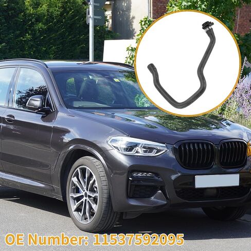 Radiator Hose No.11537592095 Engine Coolant Water Hose Pipe for BMW X3 3.0L 2011-2012 Rubber Black Good Sealing in Saudi Arabia