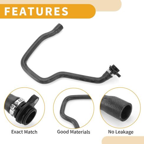 Radiator Hose No.11537592095 Engine Coolant Water Hose Pipe for BMW X3 3.0L 2011-2012 Rubber Black Good Sealing in Saudi Arabia
