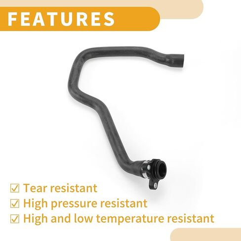 Radiator Hose No.11537592095 Engine Coolant Water Hose Pipe for BMW X3 3.0L 2011-2012 Rubber Black Good Sealing in Saudi Arabia
