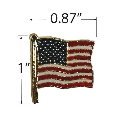 Azar USA Flag Lapel Pins – Pack of 12 American Flag Pins for 4th of July, Veterans Day, Memorial Day, Patriotic Events – United States Flag Pins for Suits, Backpacks, Hats (12-Pack) in Saudi Arabia
