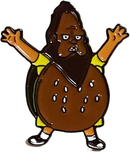 Beefsquatch Beef Squatch Gene Belcher This Is Me Now همبرغر زي التميمة بوب برجر الرسوم المتحركة الكوميدية برنامج تلفزيوني 1.25 بوصة شارة دبوس المينا in Kuwait