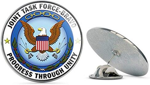 ختم برافو لفرقة العمل المشتركة المستديرة (شعار الجيش العسكري) معدني 0.75 بوصة طية صدر السترة قبعة دبوس ربطة عنق دبوس خلفي in Kuwait